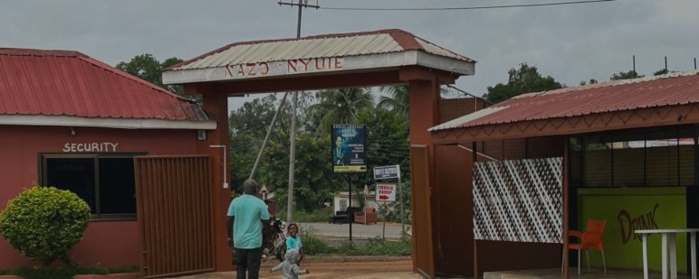 Entrance to the ministry grounds in Ghana